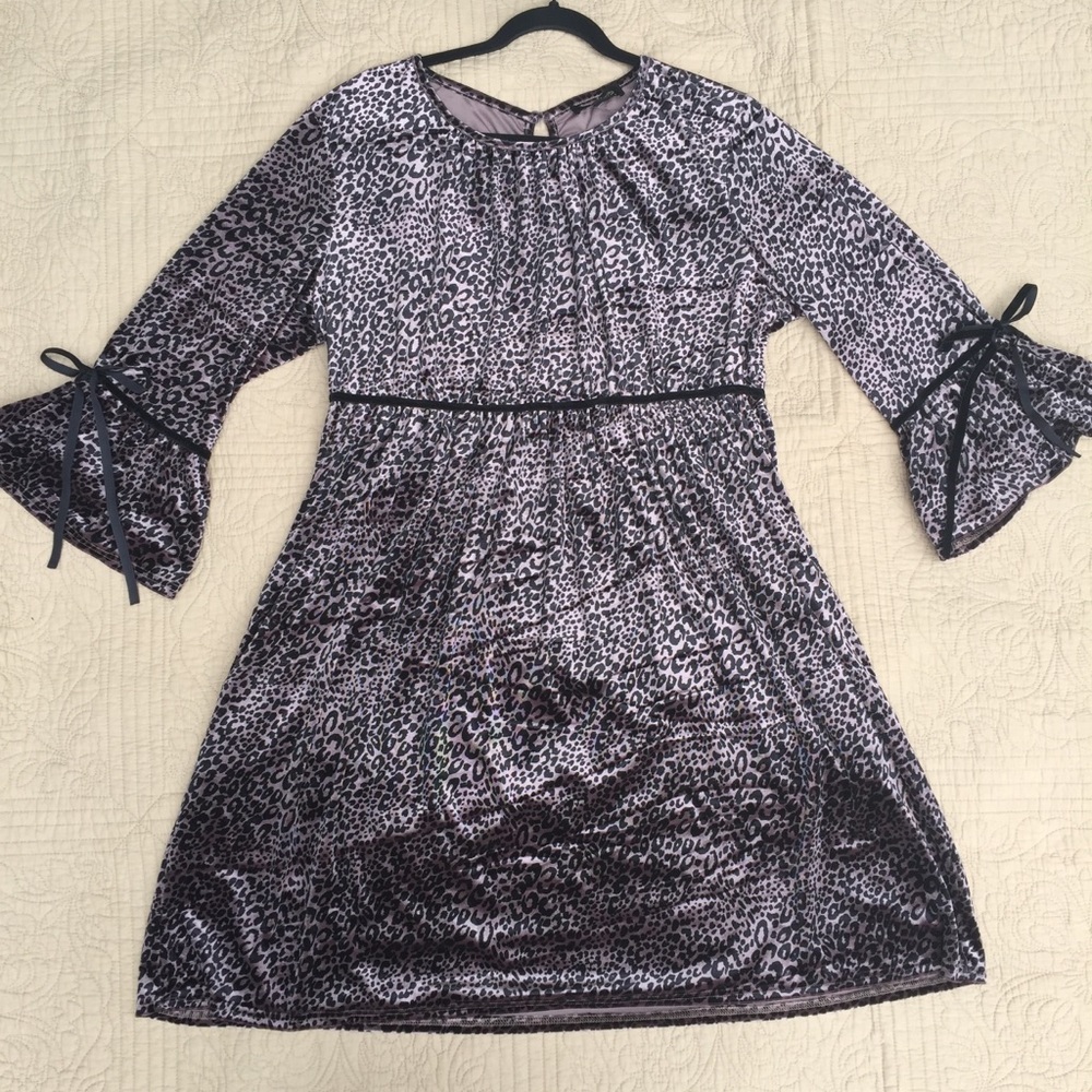 Pink Leopard Velour Dress